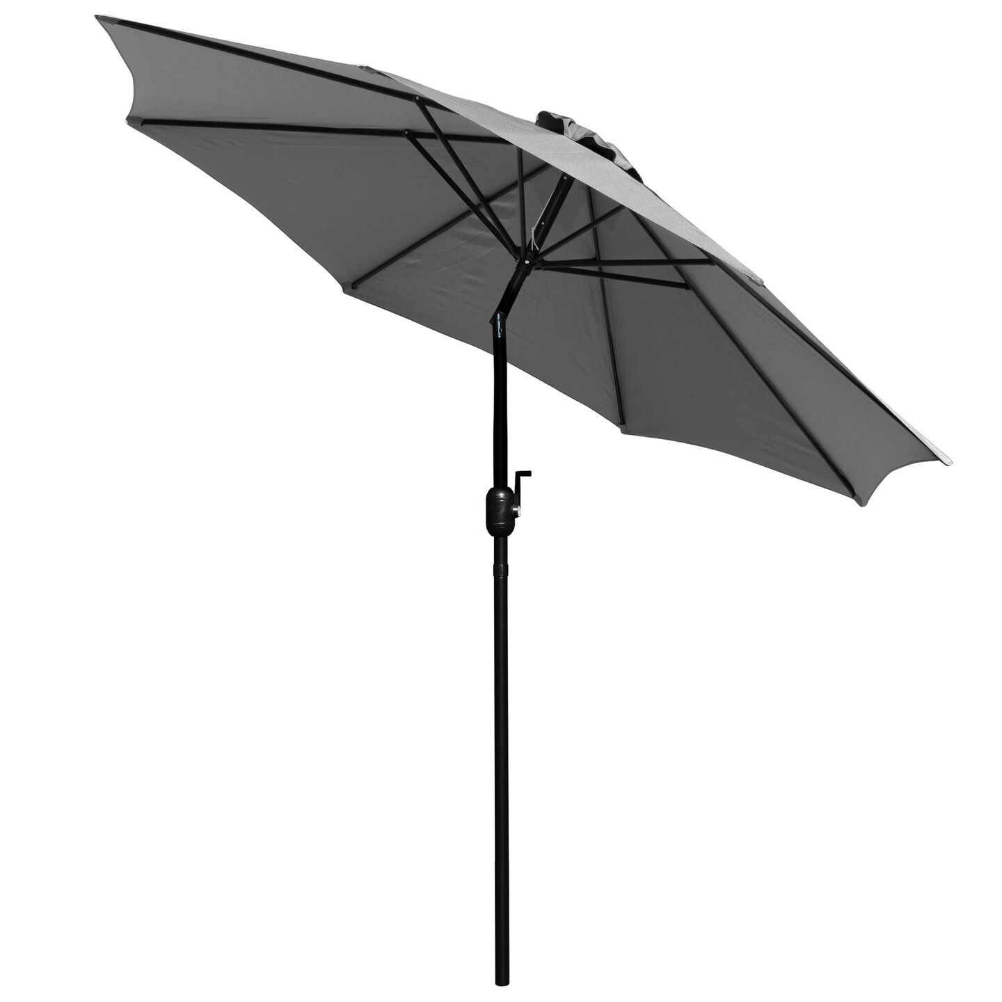 Merrick Lane Bali 9' Round UV Resistant Outdoor Patio Umbrella With Height Lever And 33° Push Button Tilt