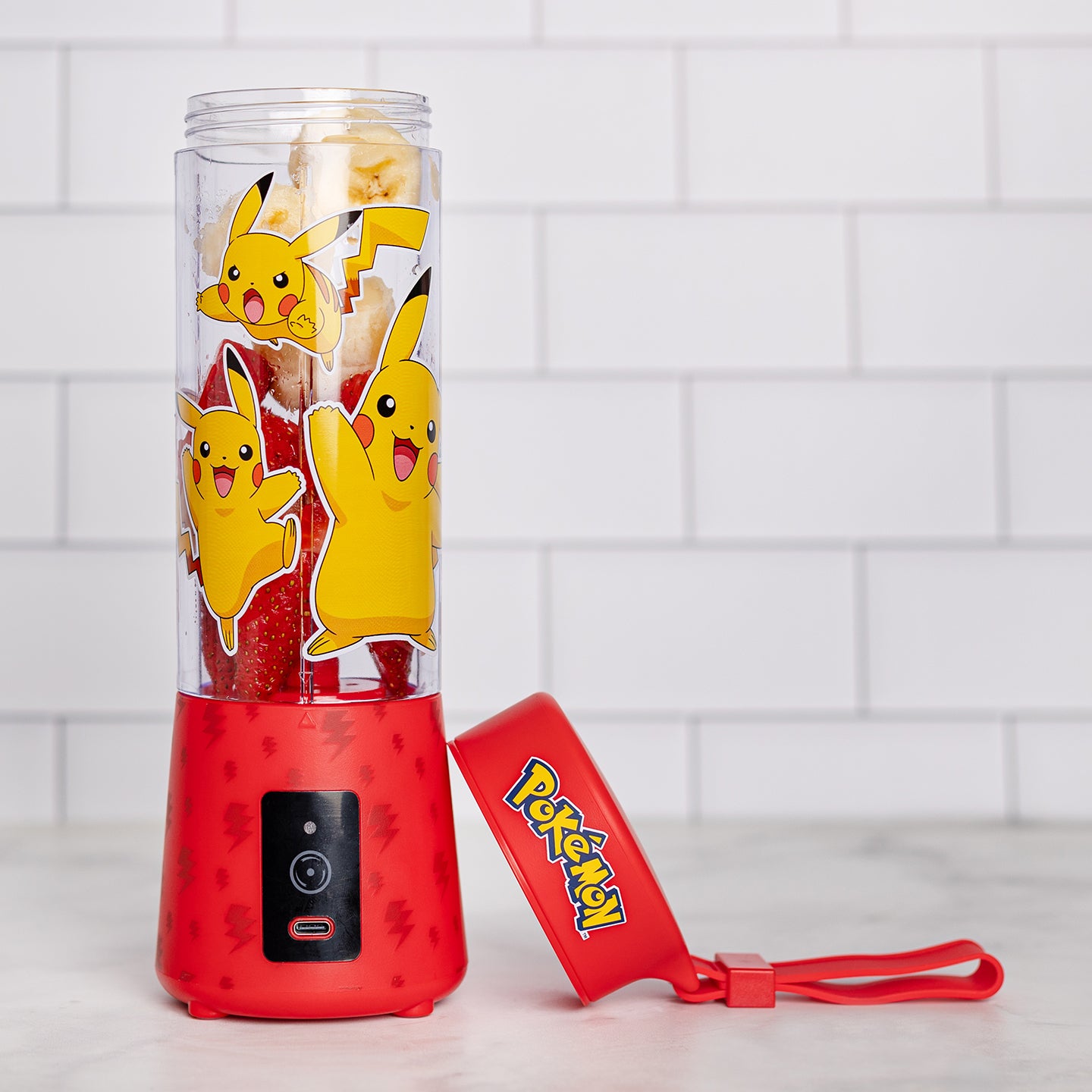 Uncanny Brands Pok&#xE9;mon Pikachu USB-Rechargeable Portable Blender