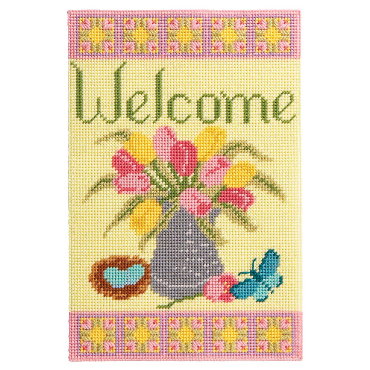 Herrschners  Spring Welcome Wall Hanging Plastic Canvas Kit