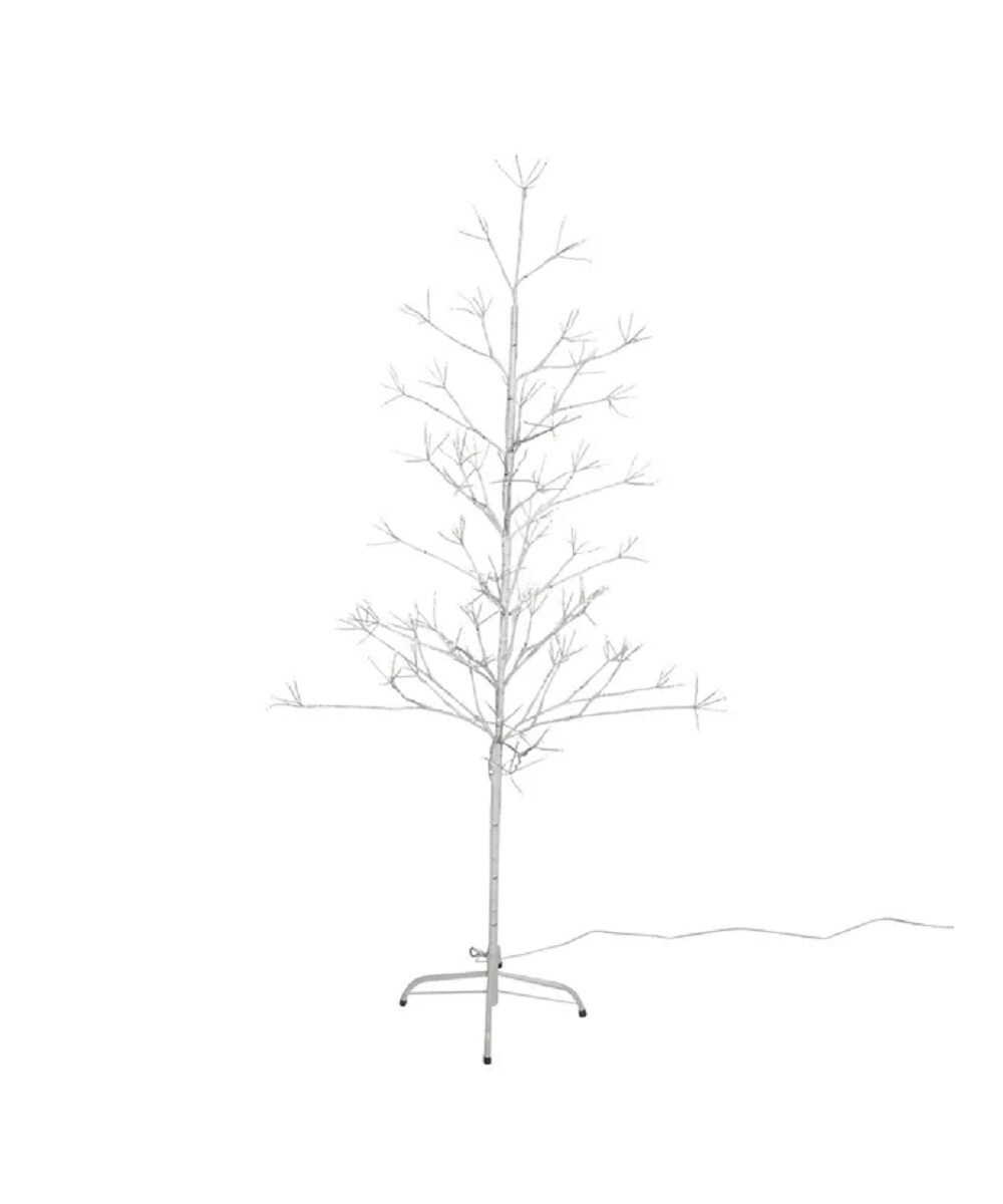 KSA 5' PreLit White Birch Twig Artificial Christmas Tree, Warm White