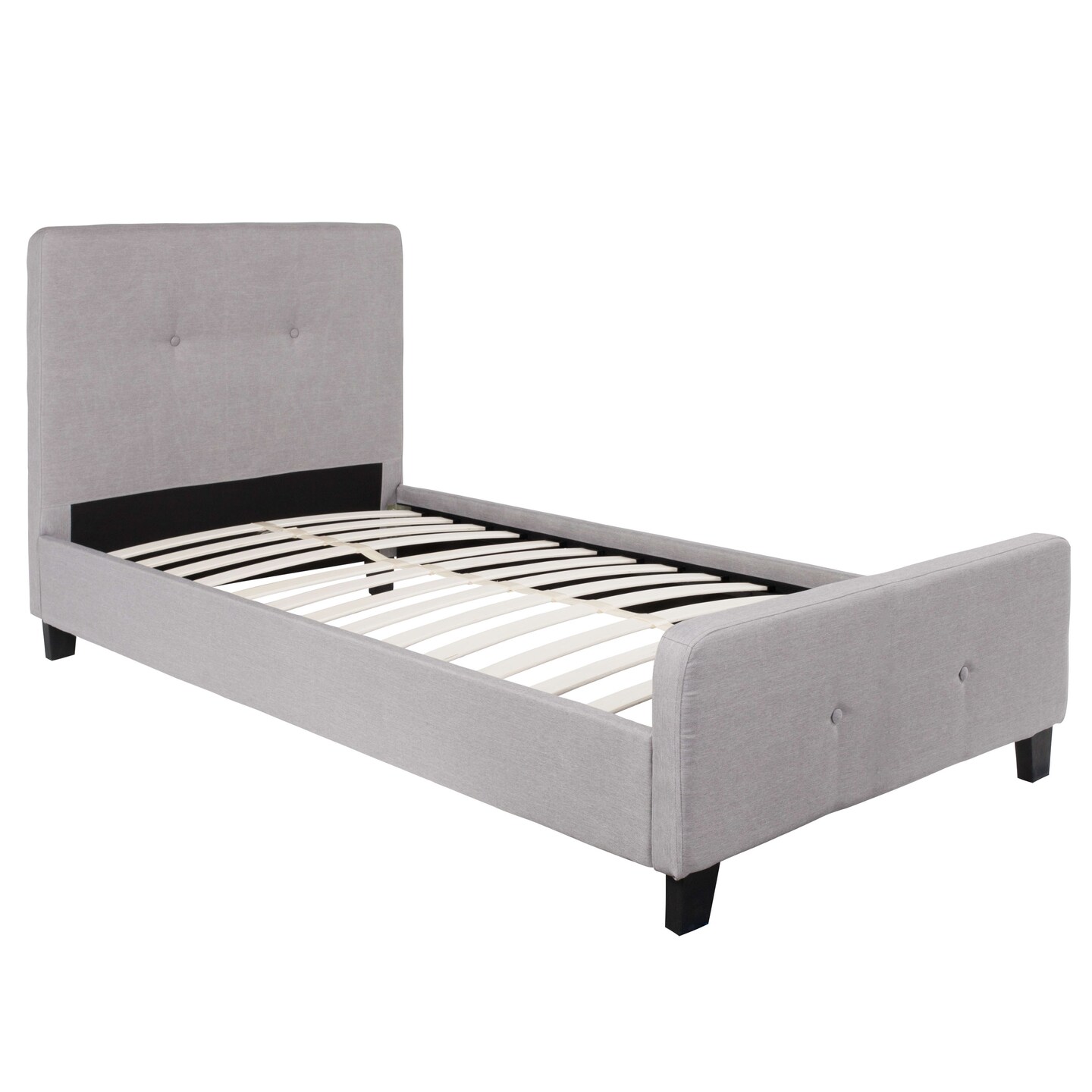 Merrick Lane Clarendon Platform Bed Contemporary Tufted Upholstered Platform Bed with Footboard