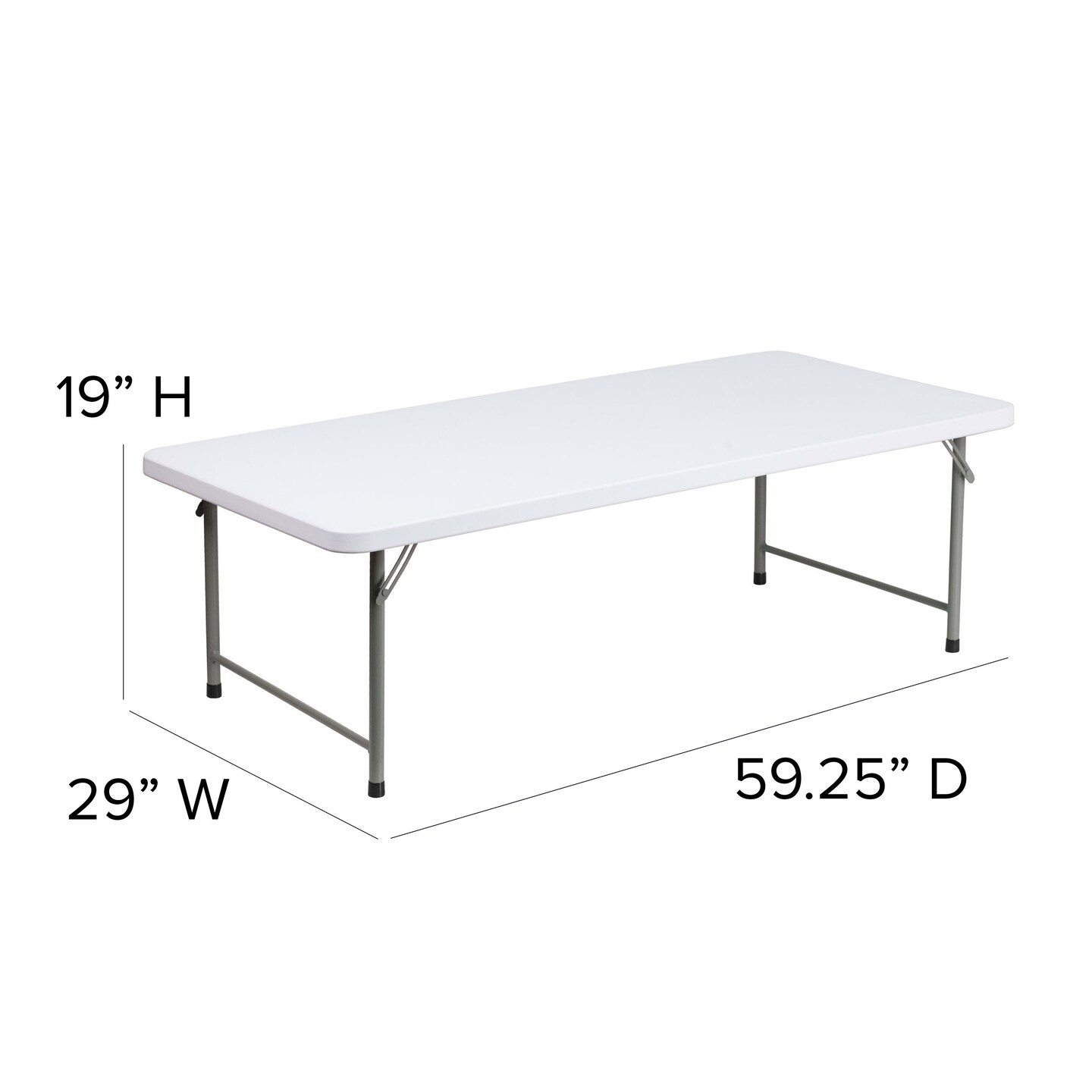 Emma and Oliver 4.93-Foot Kid&#x27;s Plastic Folding Activity Table - Play Table