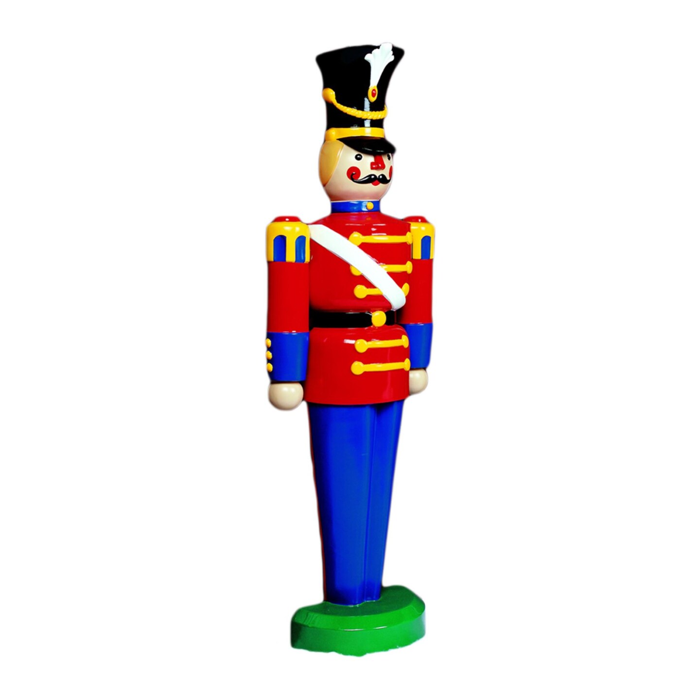 Barcana 75&#x22; Red and Blue Life Size Soldier Half Toy Christmas Decor