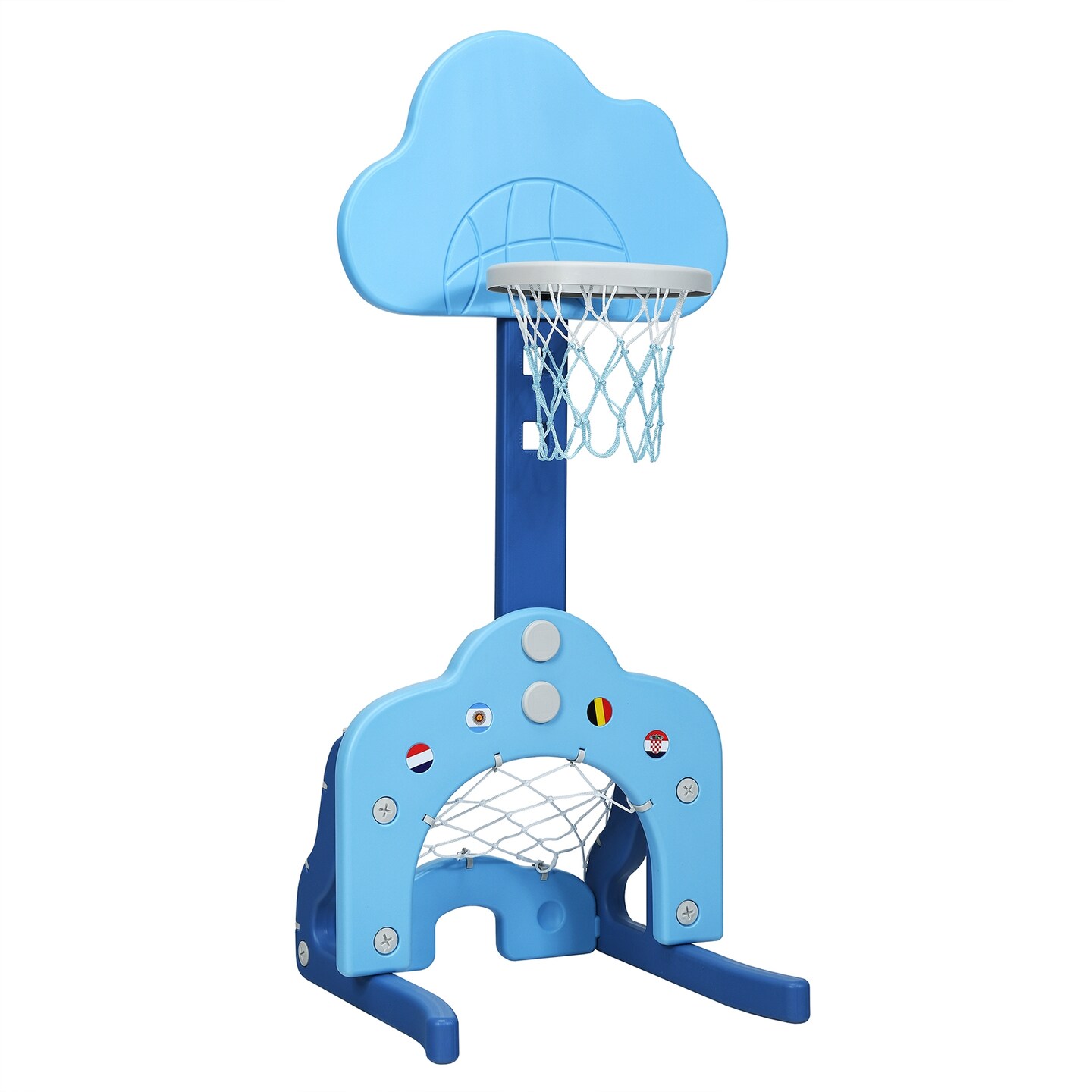 3-in-1 Kids Basketball Hoop Set with Balls Perfect for Indoor-Outdoor Use