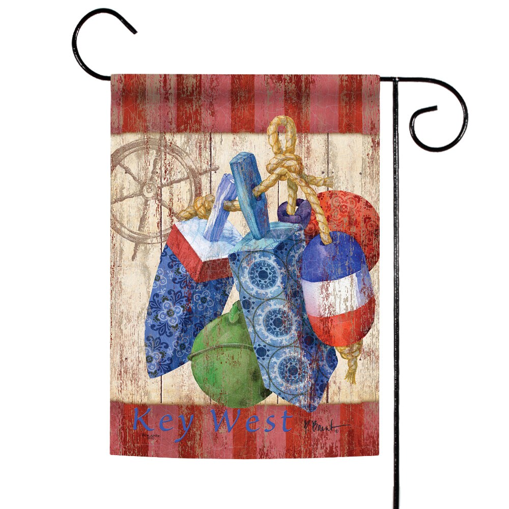 Rustic Floats And Wheel-Key West Decorative Key West Flag