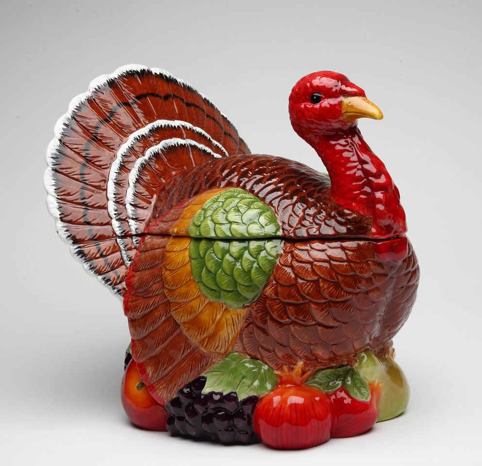Ceramic Traditional Turkey Cookie Jar, Home D&#xE9;cor, Gift for Her, Gift for Mom, Kitchen D&#xE9;cor, Fall D&#xE9;cor, Thanksgiving D&#xE9;cor