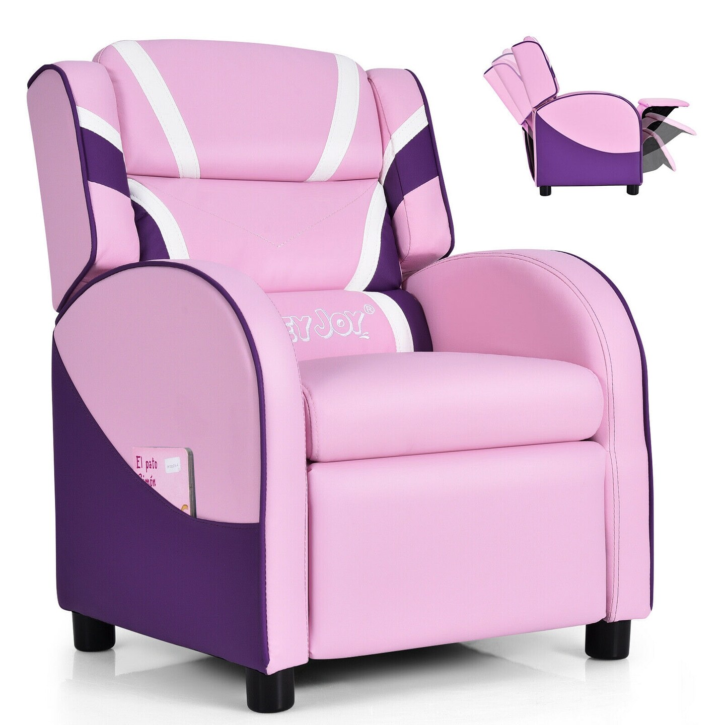 Purple leather recliner discount chair