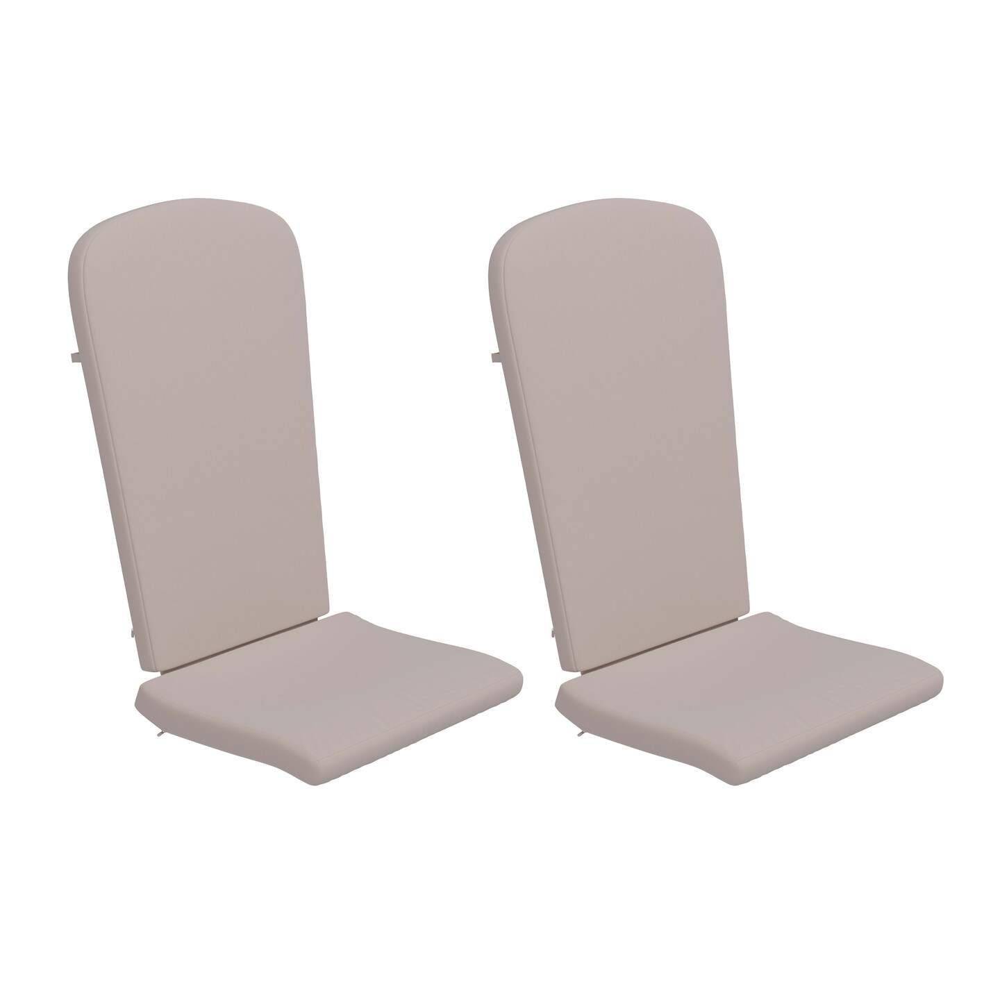Merrick Lane Riviera Set Of 2 Indoor/Outdoor High Back Adirondack Chair Cushions with Elastic Strap and Water Resistant Covers