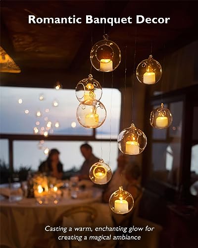 12Pcs Flickering Flameless Candle Battery Operated, 200+Hours Fake Electric LED Candles Tea Lights for Votive, Centerpiece Table Decorations