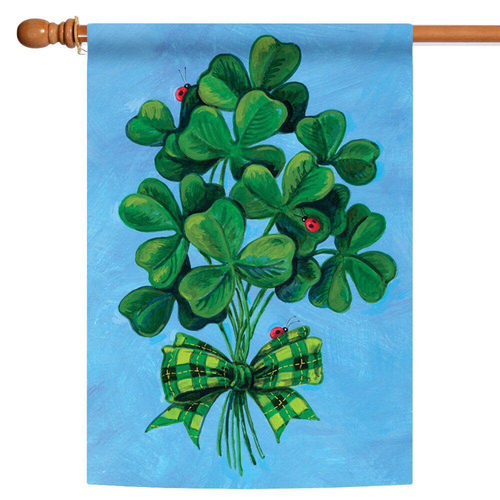 Shamrock Bouquet Decorative St Patricks Day Flag