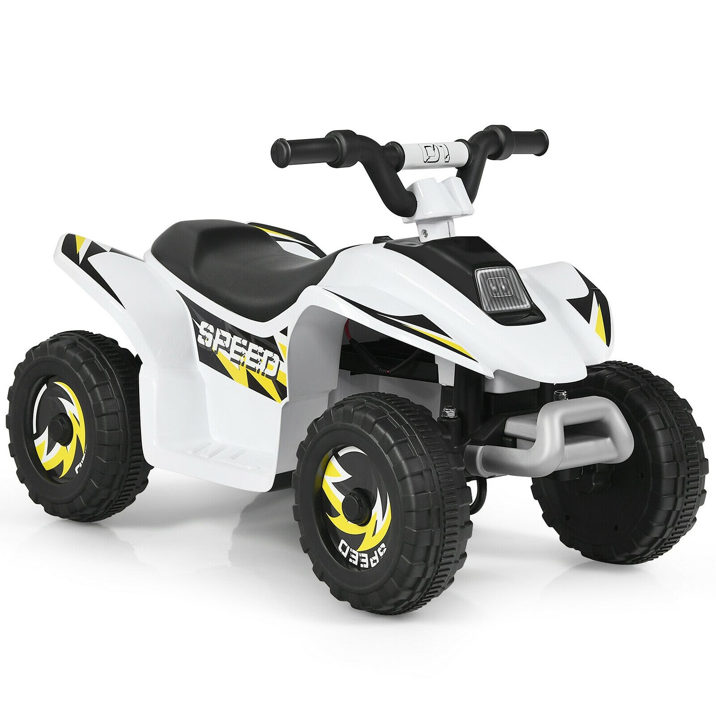 6V Kids Electric 4 Wheels Ride-On Toy with Wear-Resistant Wheels for Indoor Outdoor Use