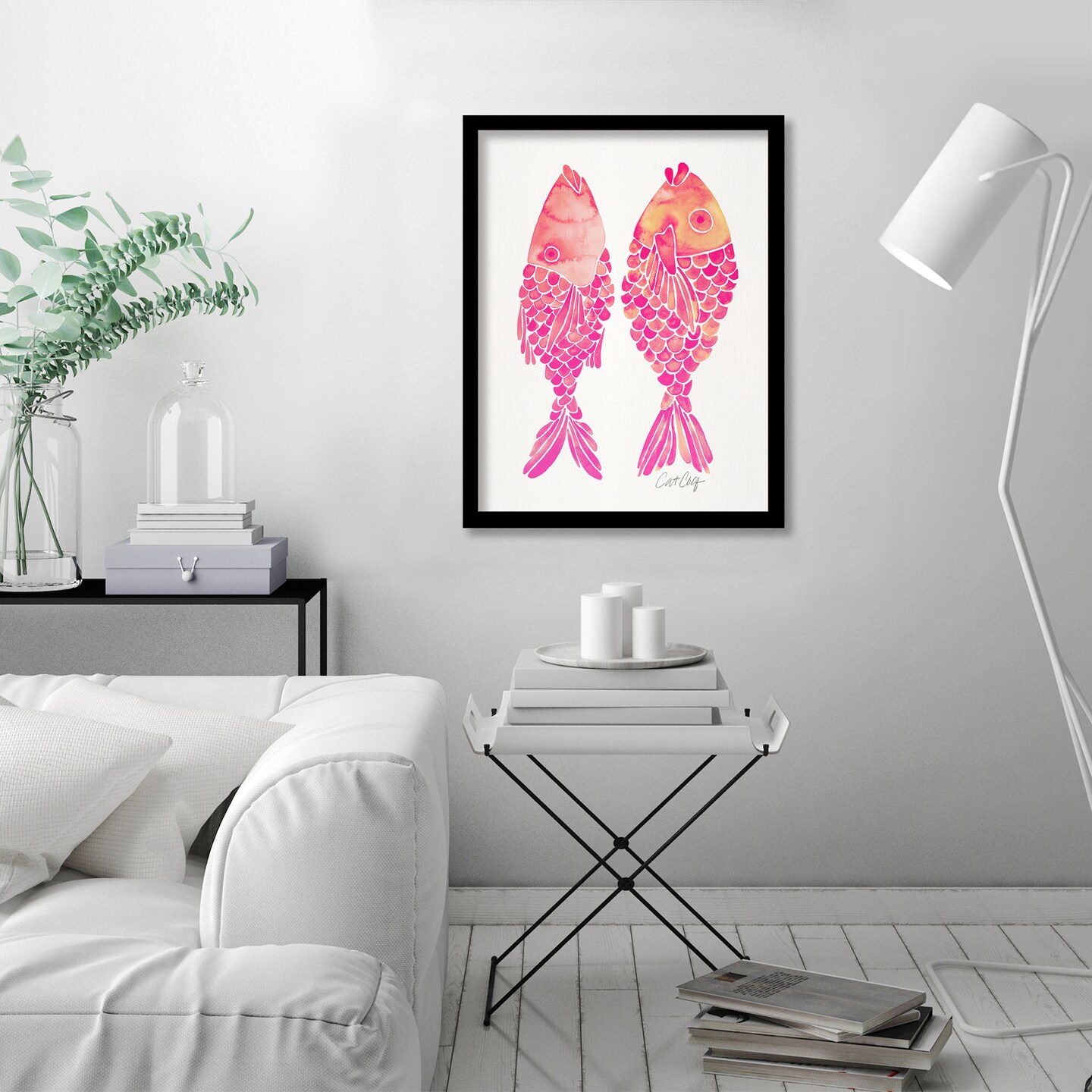Indonesian Fish Pink by Cat Coquillette Frame  - Americanflat