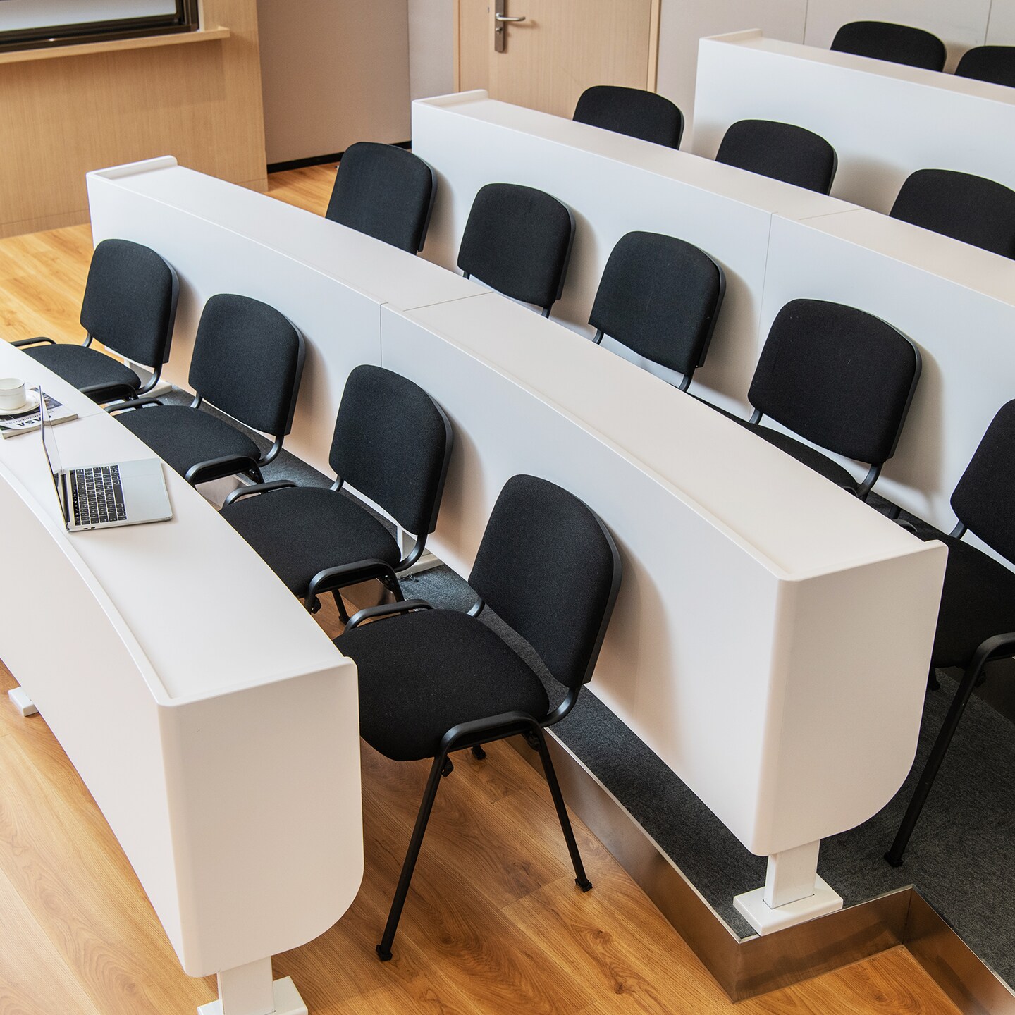 Office Chair with Metal Frame and Padded Cushions for Conference Room-Set of 5