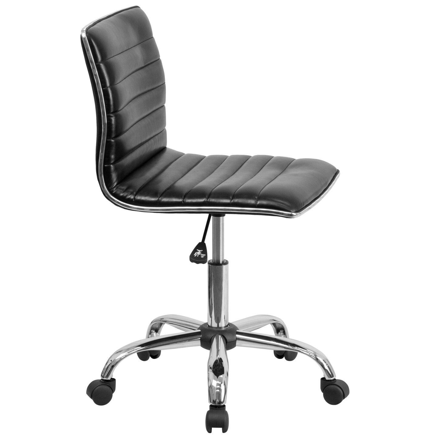 Merrick Lane Amelie Home Office Chair Ergonomic Executive Ribbed Low Back Armless Computer Desk Chair - Base, Frame &#x26; Border