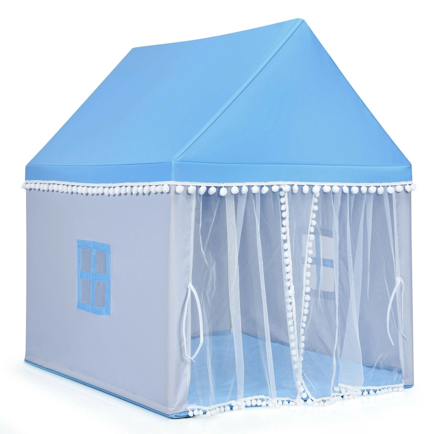 Kids Play Tent Large Playhouse Children Play Castle Fairy Tent Gift with Mat