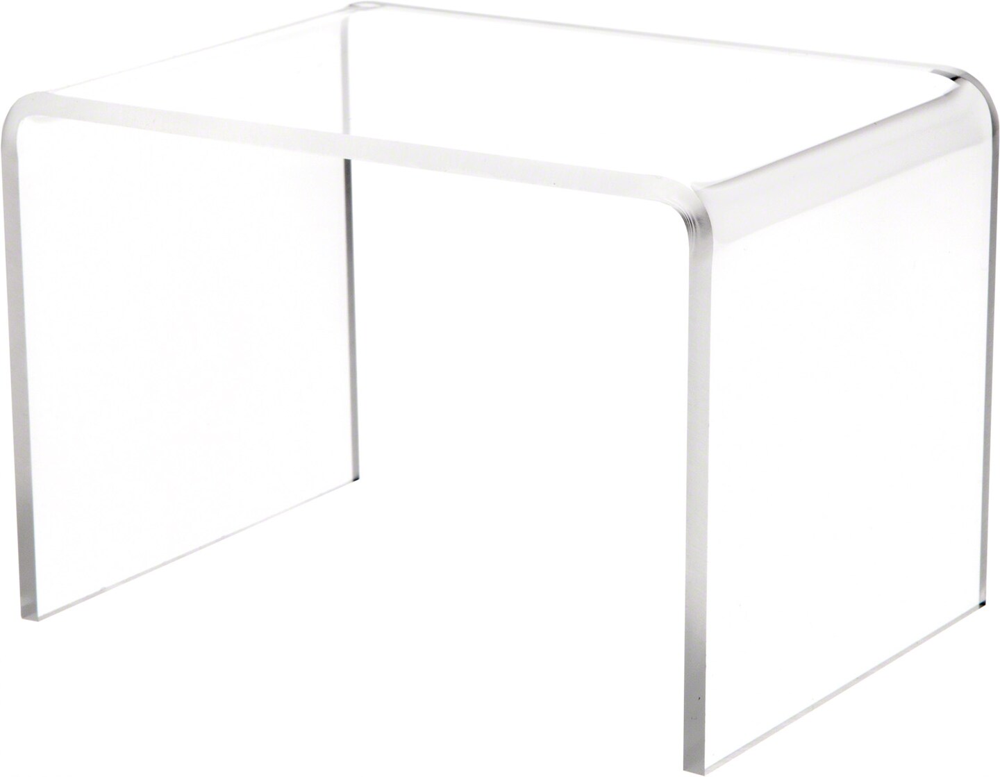 Plymor Clear Acrylic Rectangular Display Riser 4 Inch Height X 6 Inch