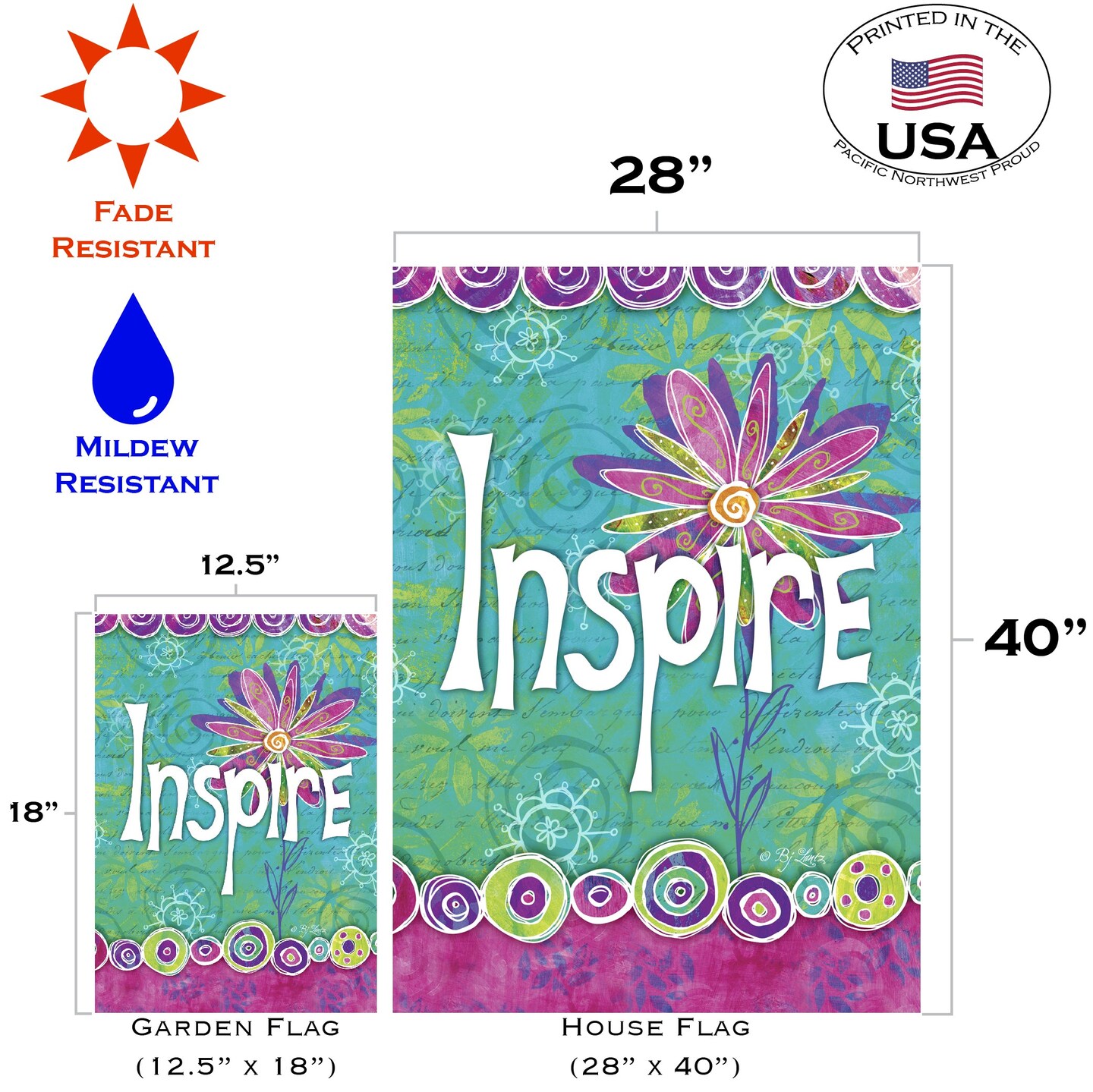 Inspire Decorative Inspire Double Sided Flag