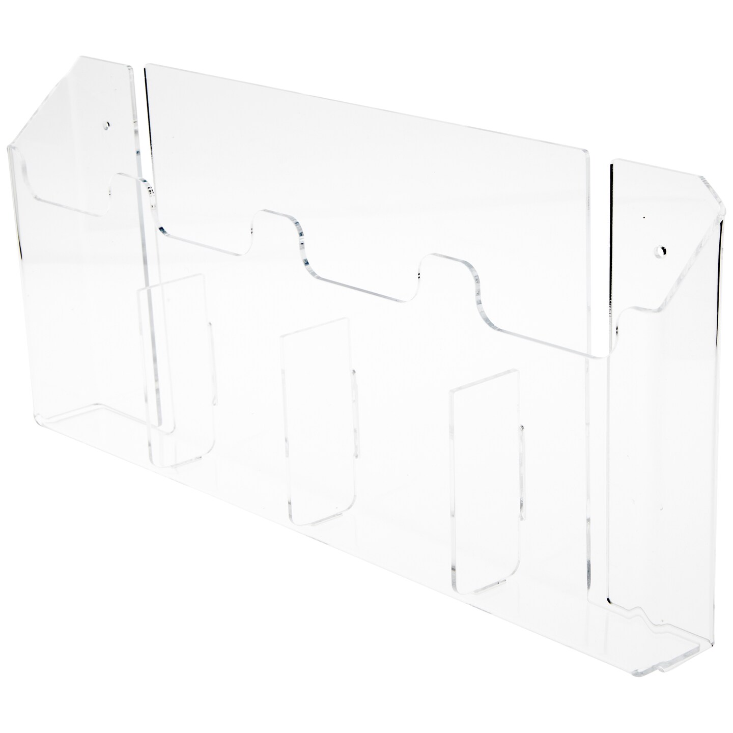 Plymor Clear Acrylic 4-Pocket Tri-Fold Brochure Literature Holder (Wall ...