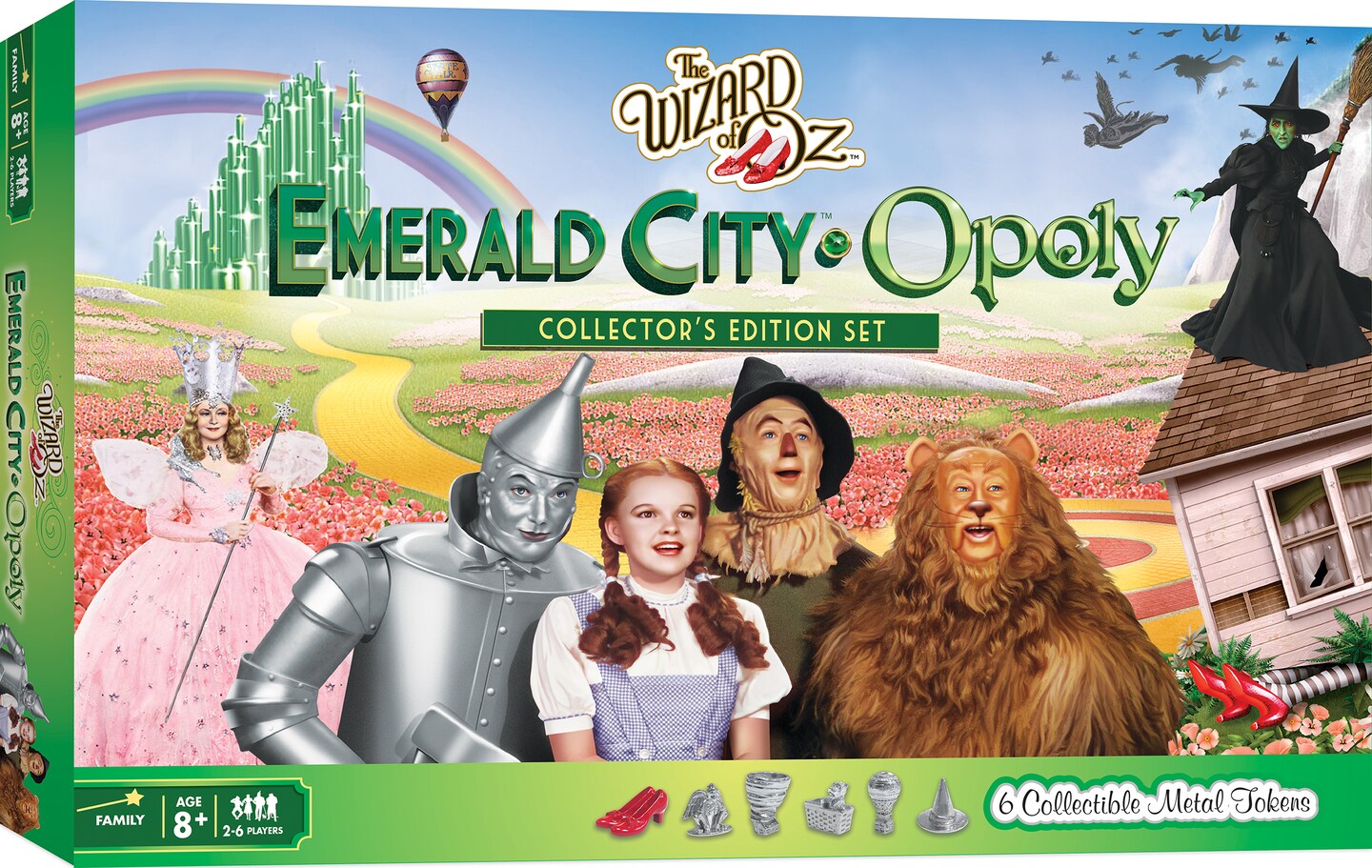MasterPieces Opoly Board Games - The Wizard of Oz Emerald City Opoly - Officially Licensed Board Games For Adults, Kids, & Family