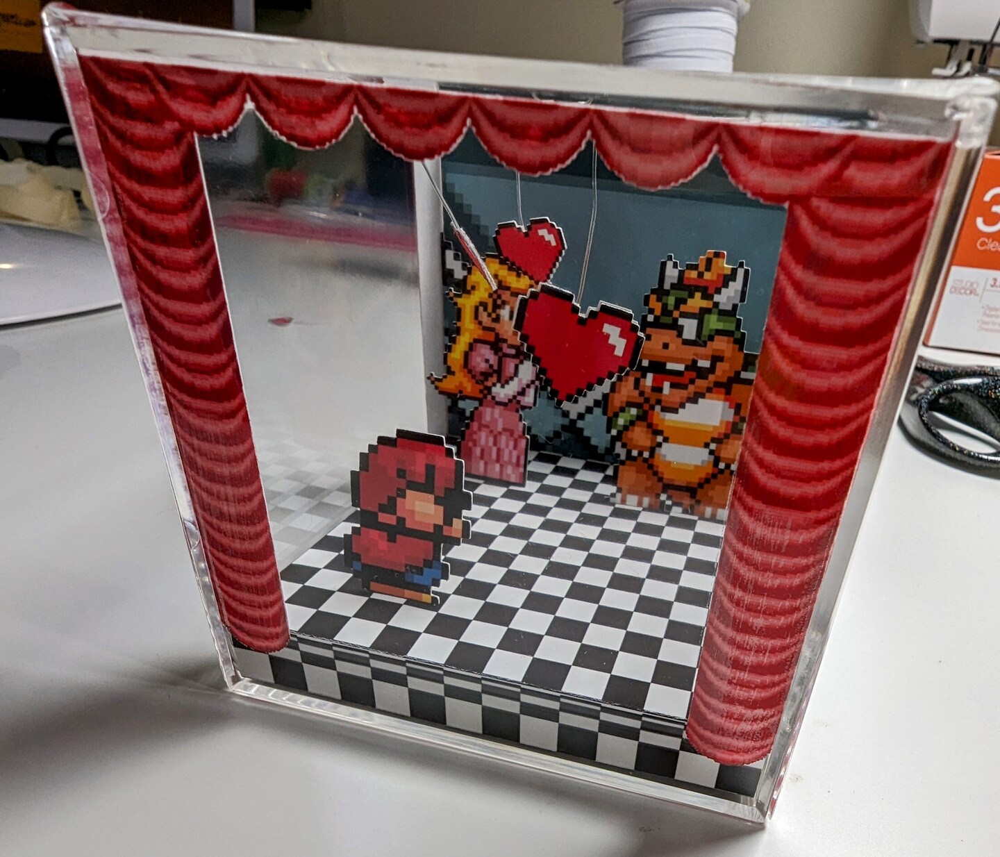 I made this 3D Super Mario Bros Diorama Cube, what do you think of it guys  ? : r/Gameboy