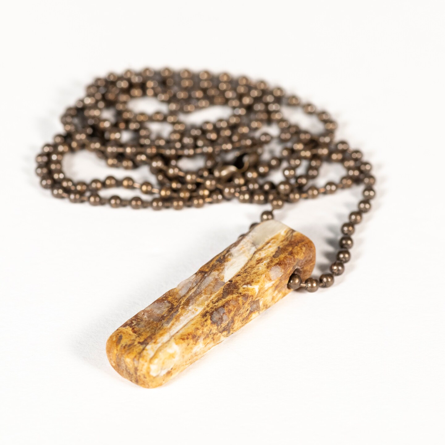 Amali Teardrop Petrified Wood and Opal Pendant Necklace | Quadrum Gall -  Quadrum Gallery