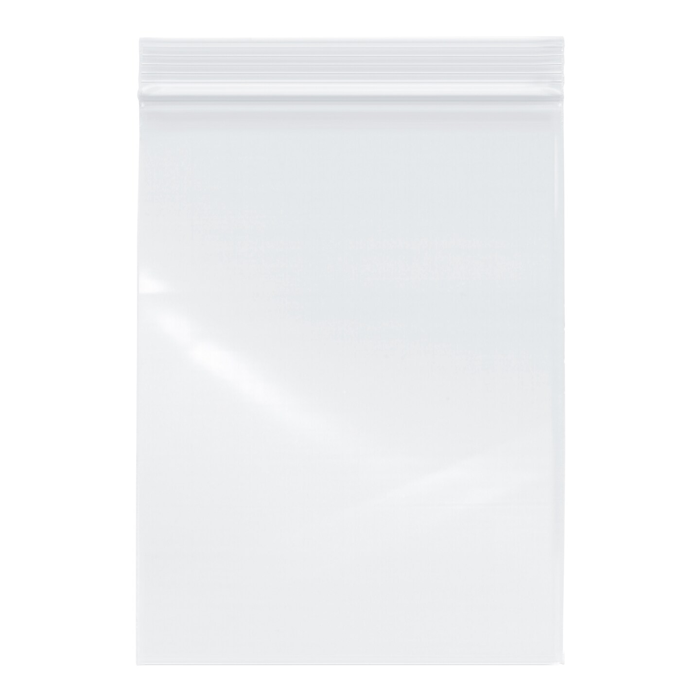 Reclosable Plastic Zipper Bags 2 mil, Clear. (100 Bags)