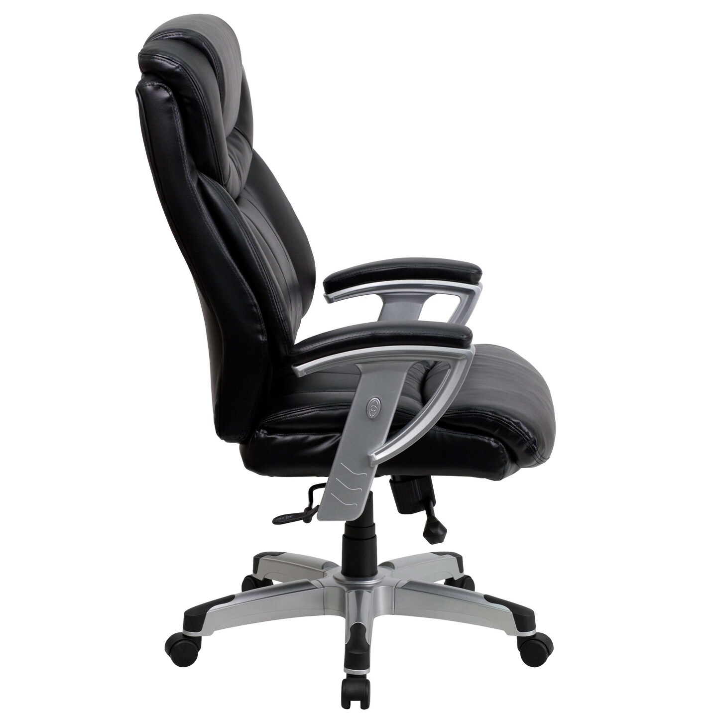 Emma and Oliver 400 lb. Big &#x26; Tall High Back Ergonomic Office Chair, Silver Adjustable Arms