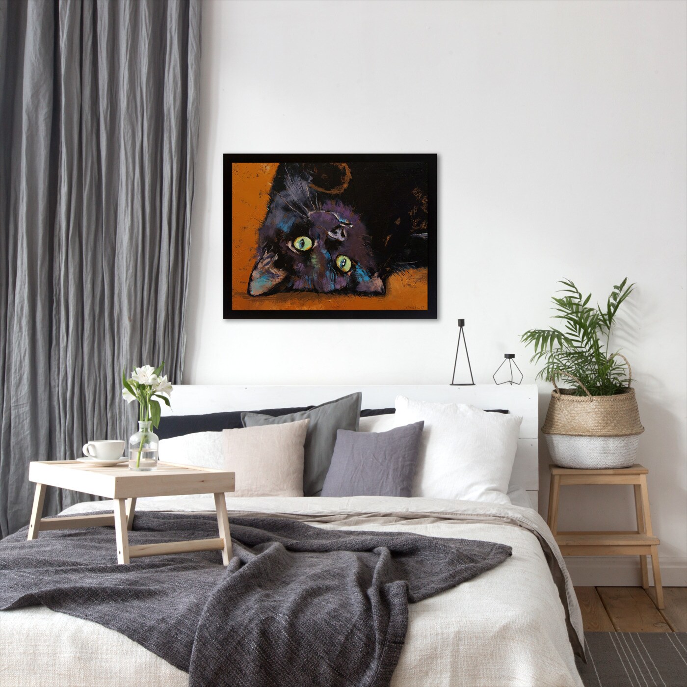 Upside Down Kitten by Michael Creese Frame  - Americanflat
