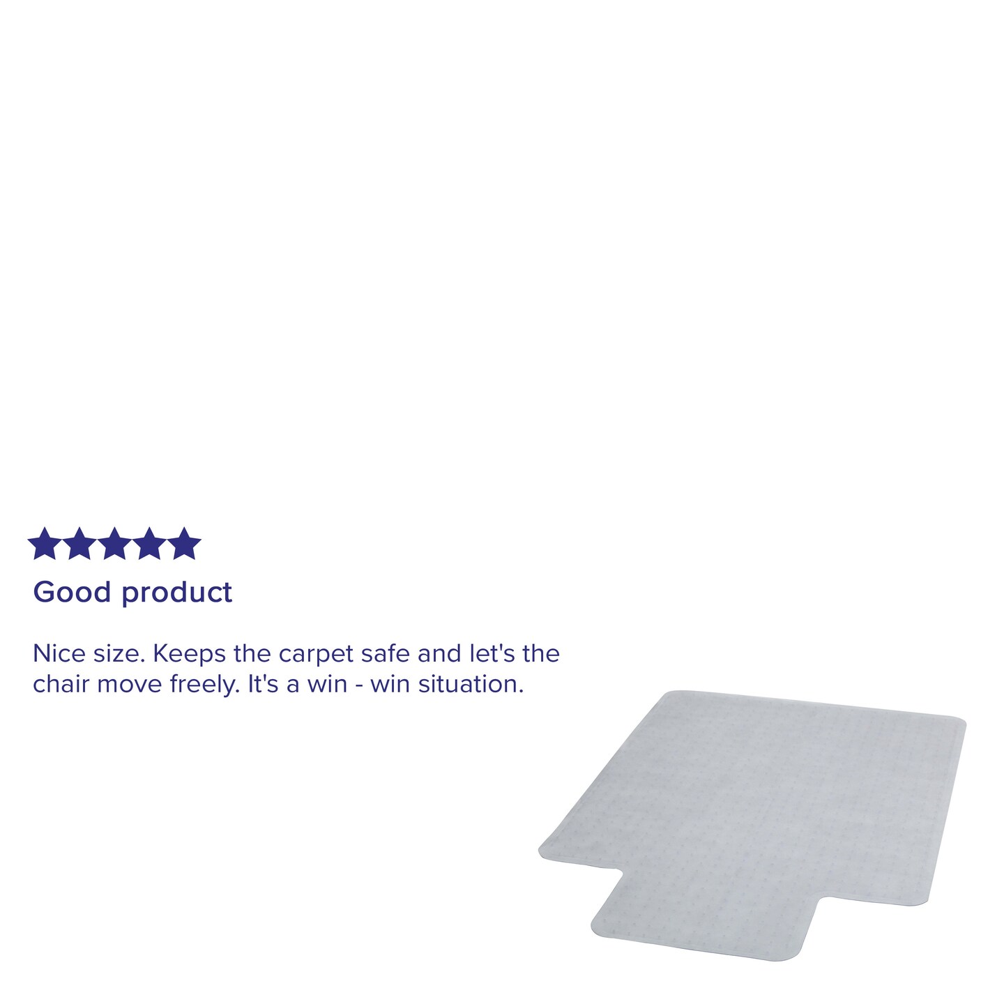 Emma and Oliver 45&#x27;&#x27; x 53&#x27;&#x27; Carpet Chair Mat with Lip