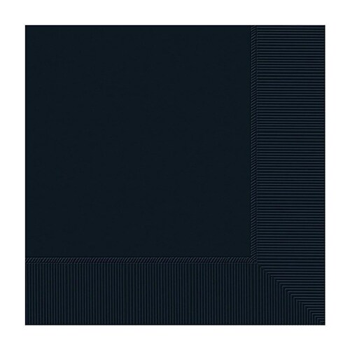 Jet Black Beverage Napkins