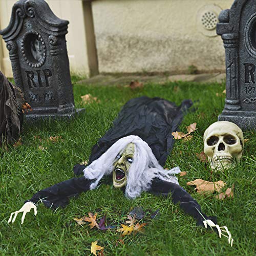 FUN LITTLE TOYS Halloween D&#xE9;cor Groundbreaker Zombie, Scary Outdoor Halloween Decoration