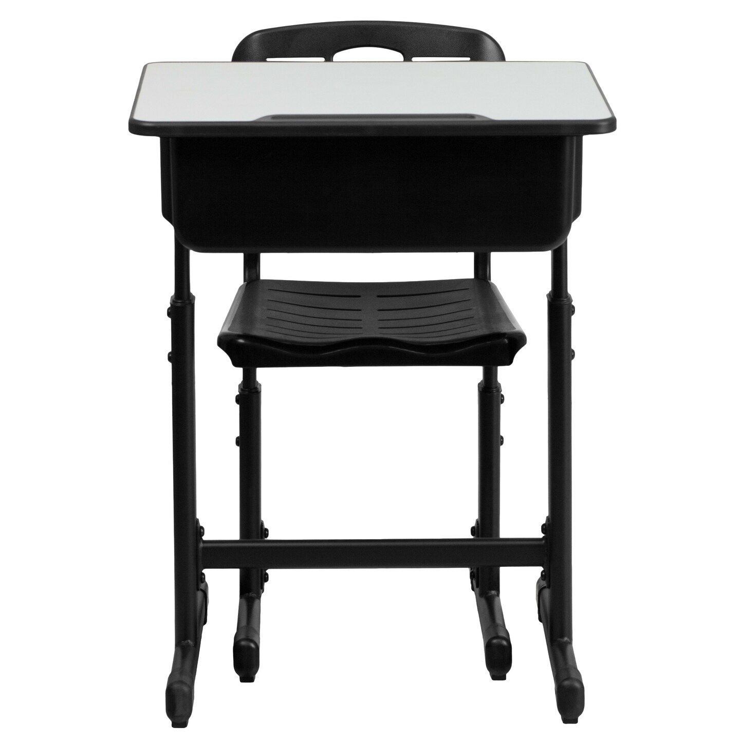 Emma and Oliver Adjustable Height Student Desk and Chair with Pedestal Frame