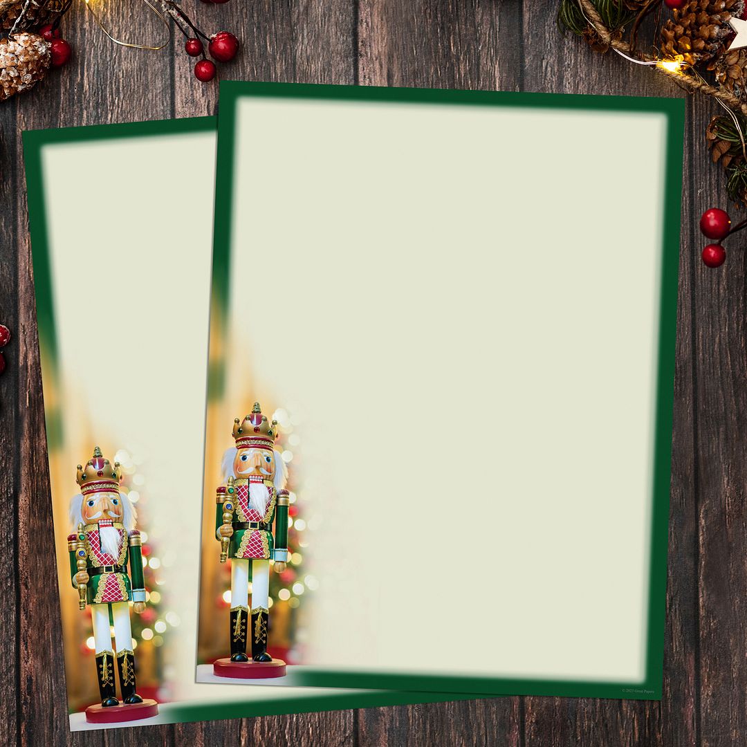 Great Papers! Holiday Nutcracker Letterhead, Invitations and Announcements, Printer Friendly, 8.5" x 11", 50 Pack