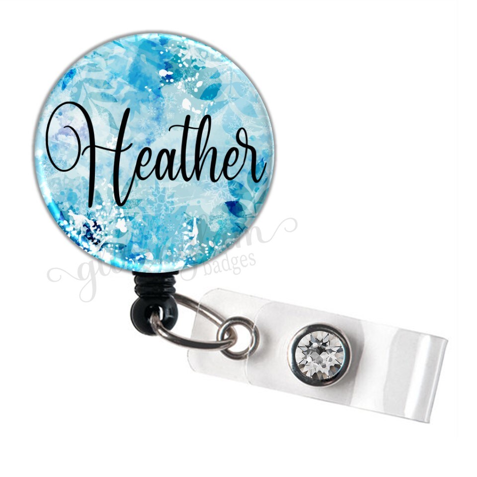 Personalized Badge Holder, Retractable Badge Reel, Personalized