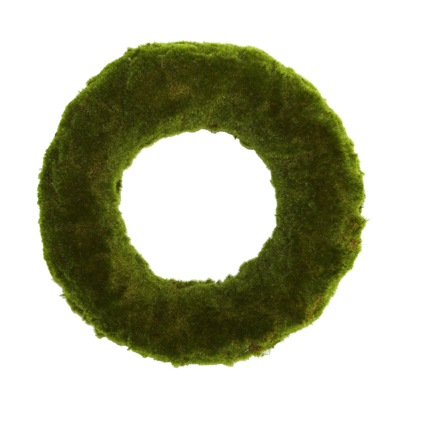 18&#x201D; Moss Artificial Green Wreath Faux Greenery Wall Door Decor