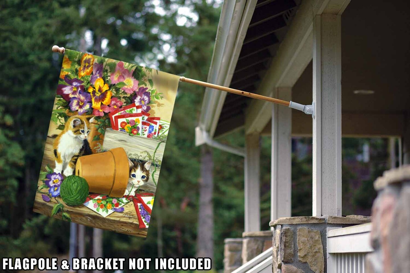 Little Bloomers Decorative Cat Flag
