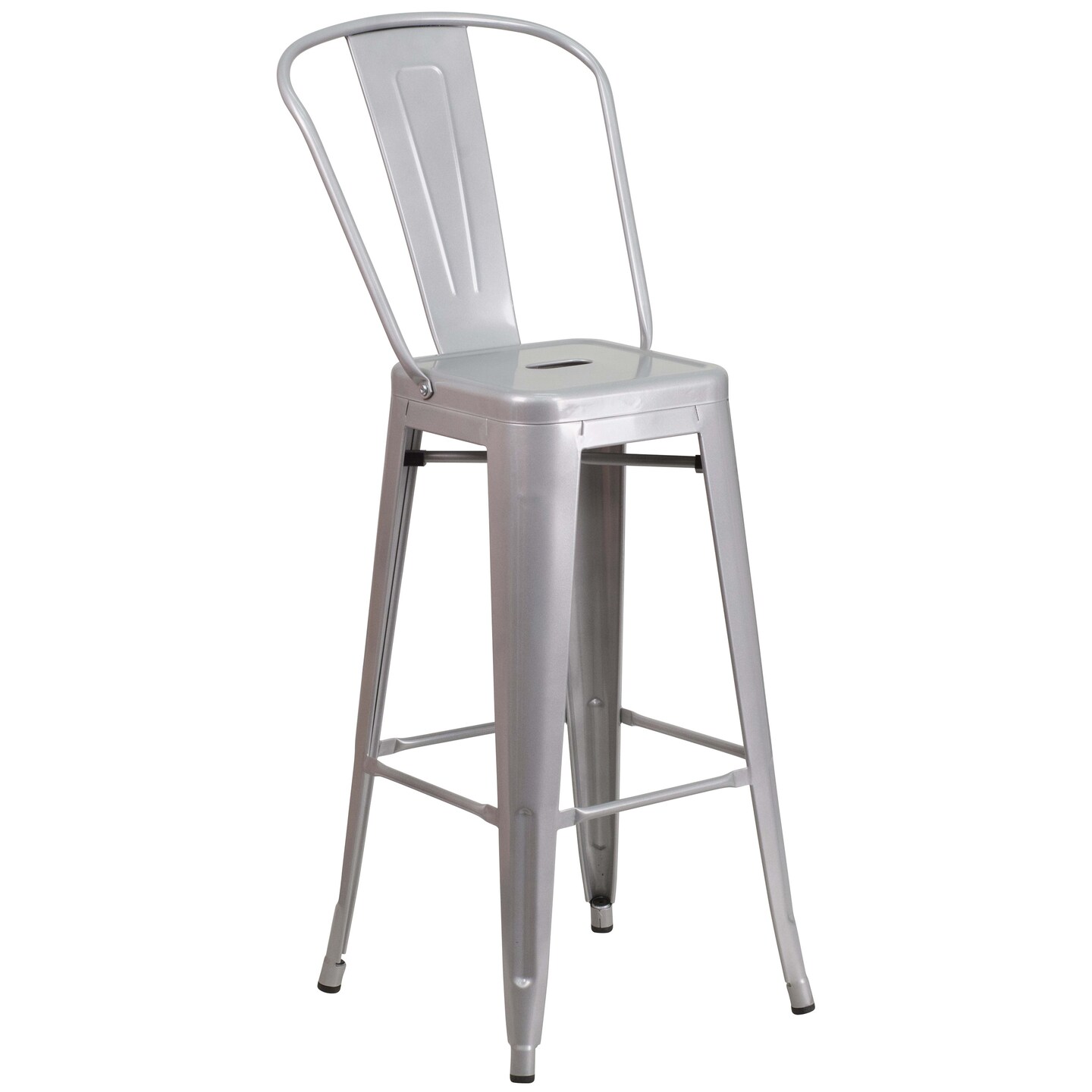 Merrick Lane Pasadena 3 Piece Outdoor Dining Set with Bar Height Table and Stools