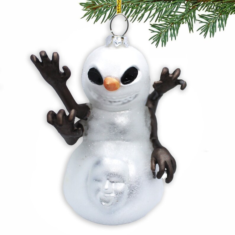 'Silent Plight' Snowman Christmas Ornament Horror Themed Killer Scary Tree Decorations by Holiday Chills