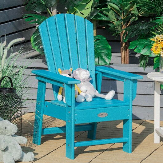 Kids Adirondack Chair with Ergonomic High Backrest and Wide Armrest Perfect Gift for Christmas or Birthdays