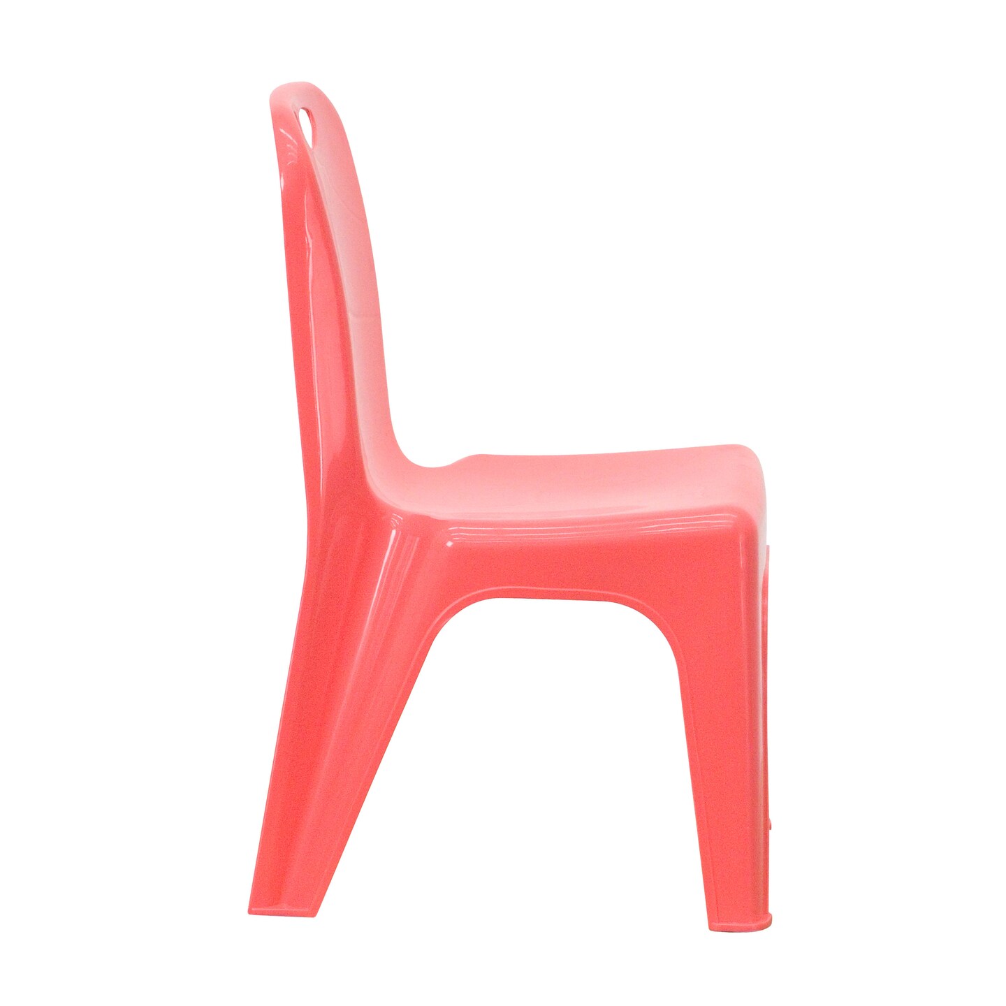 Emma and Oliver 2 Pack Plastic Stackable School Chair with Carrying Handle and 11&#x22;H Seat