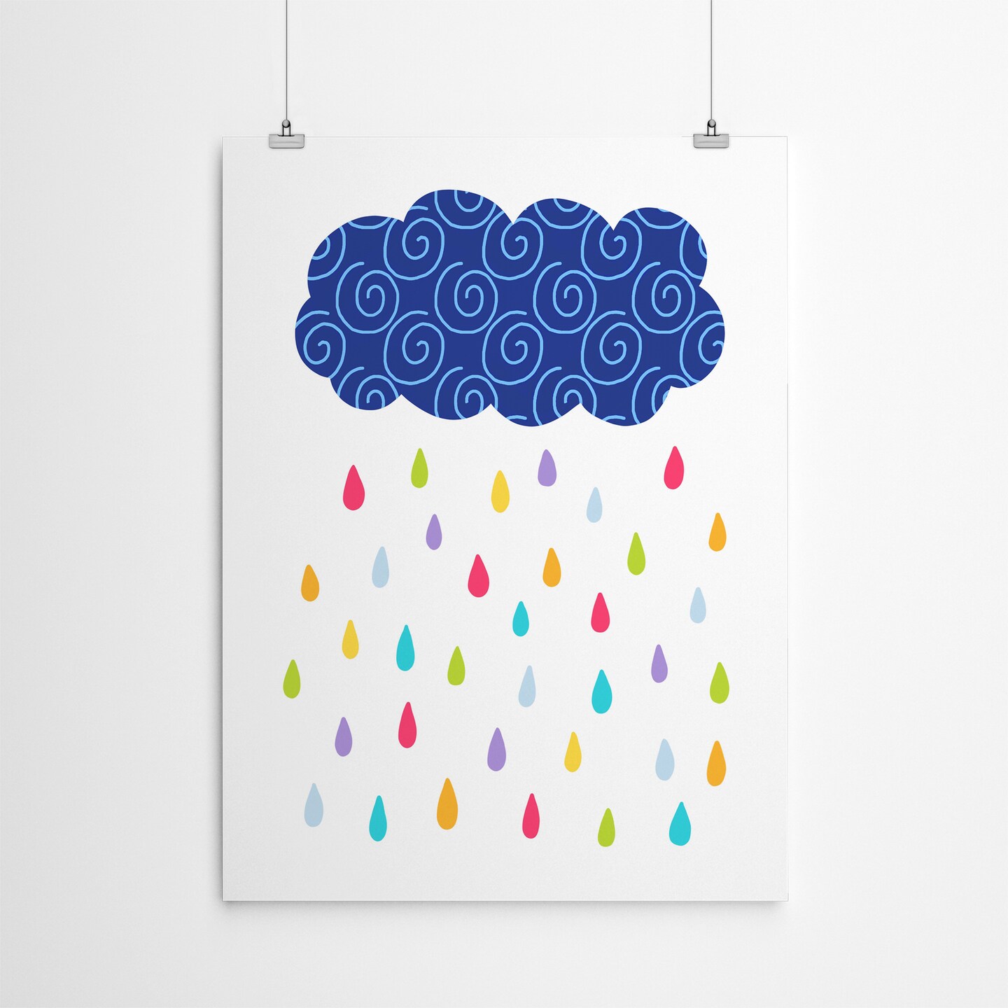 Raindrop Cloud by Lisa Nohren  Poster Art Print - Americanflat