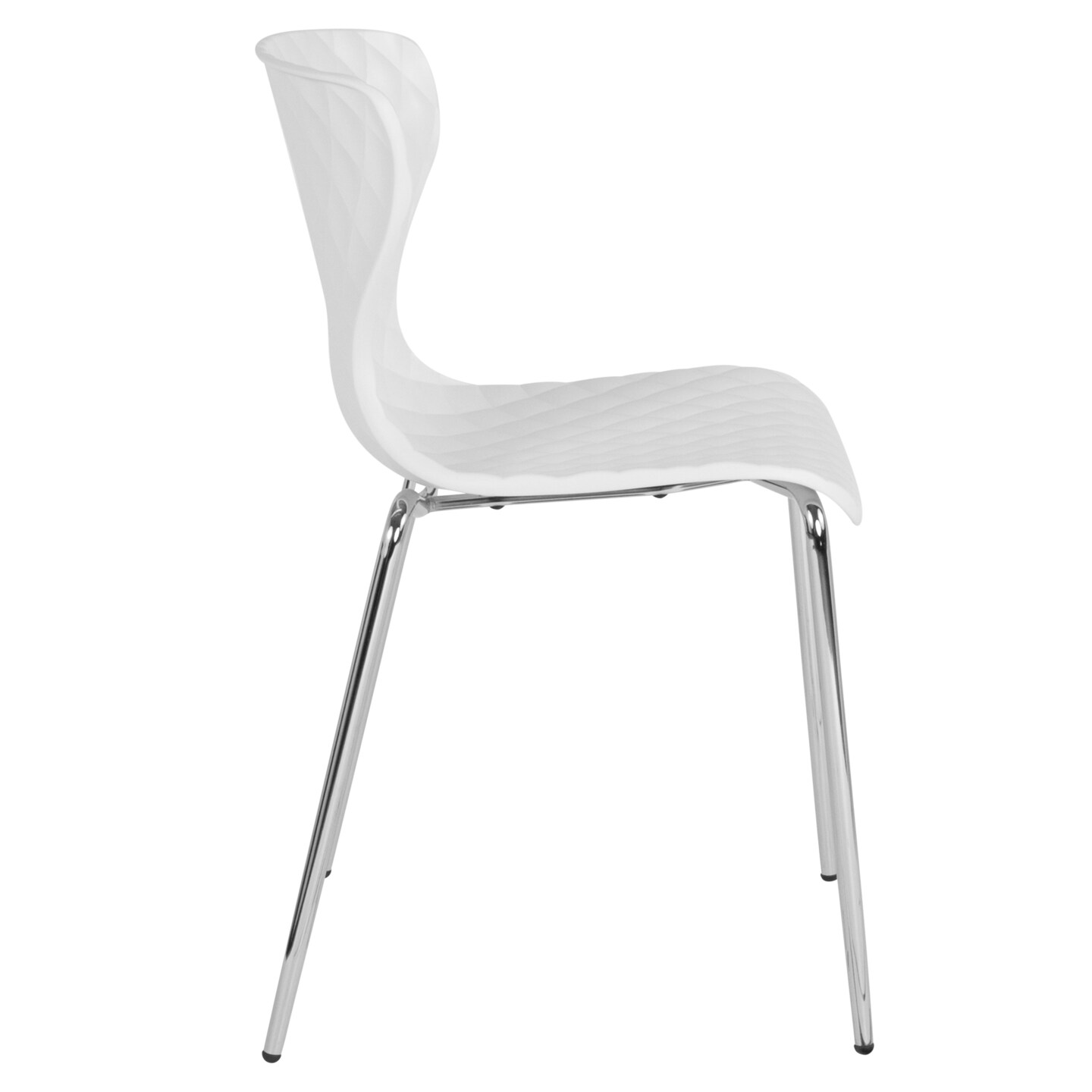 Emma and Oliver 4 Pack Contemporary Design Plastic Stack Chair