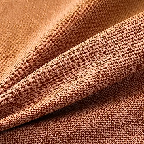 MIULEE Pack of 2 Fall Decorative Throw Pillow Covers Linen Burlap Square Solid Farmhouse Modern Concise Throw Cushion Case Pillowcase for Sofa Car Couch 18x18 Inch Burnt Orange