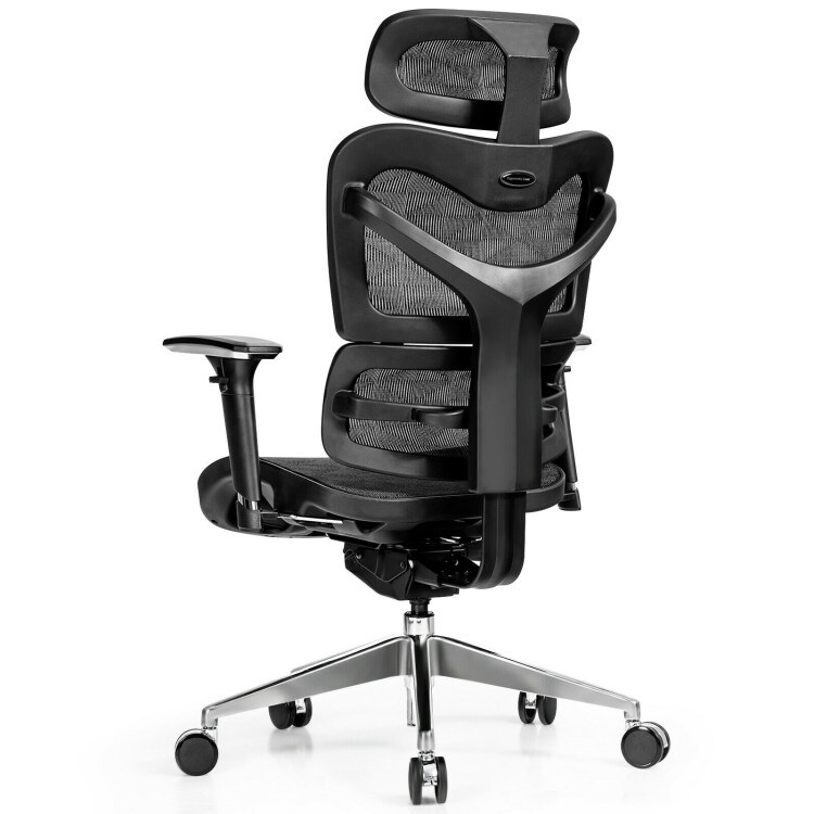 Ergonomic Mesh Adjustable High Back Office Chair with Lumbar Support-Black