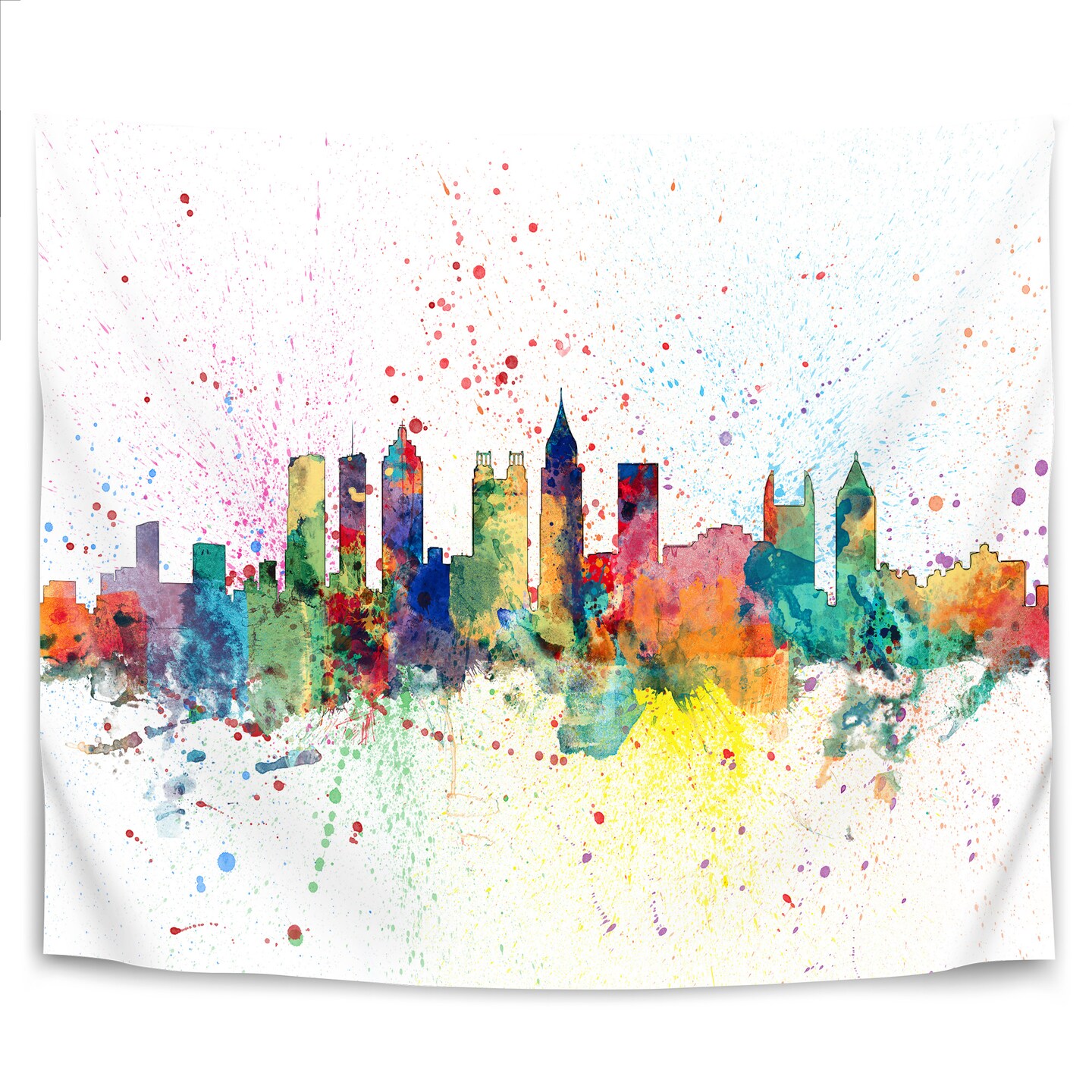 Atlanta Georgia Skyline by Michael Tompsett Wall Tapestry - Americanflat  Michaels