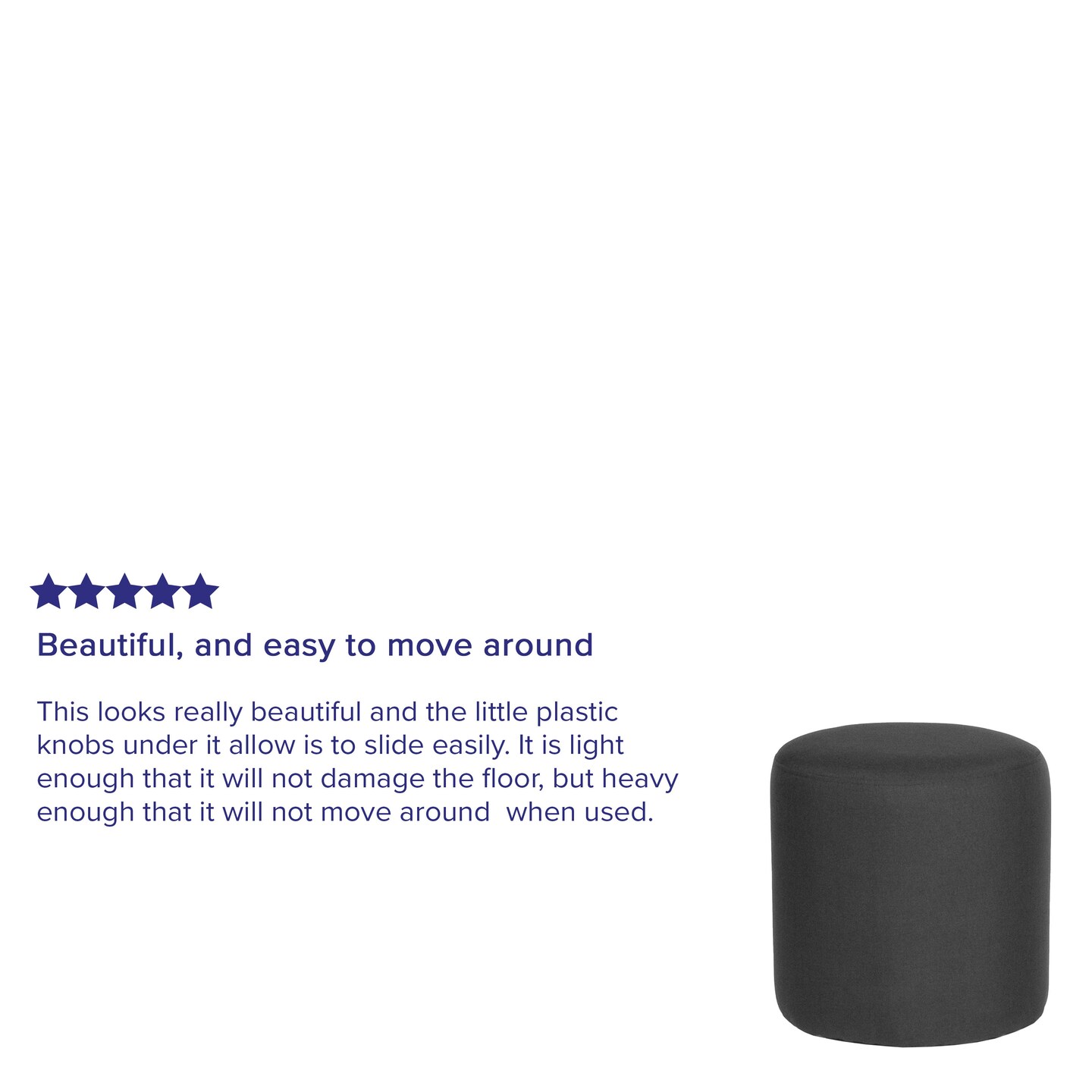 Emma and Oliver Upholstered Round Ottoman Pouf