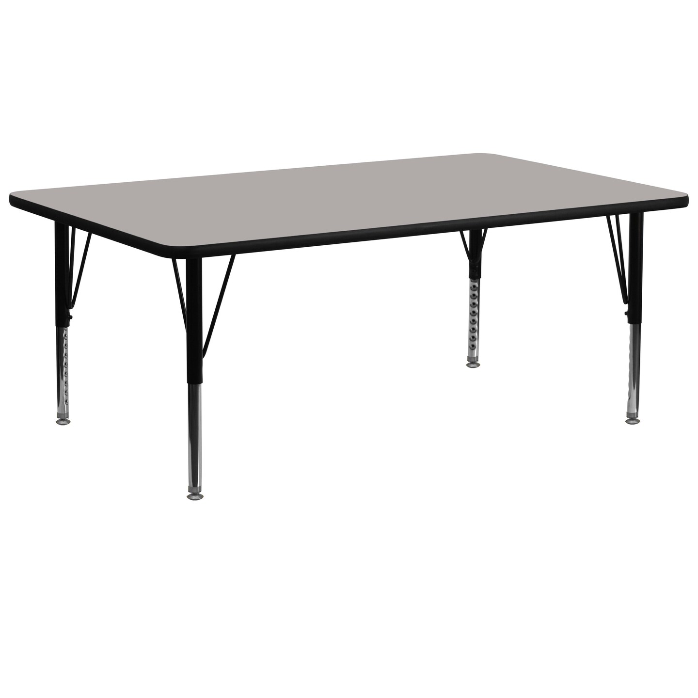 Emma and Oliver 30x72 Rectangle HP Laminate Adjustable Preschool Activity Table