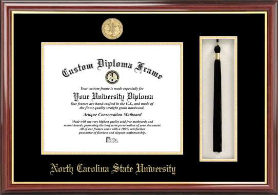 North Carolina State University 14w x 11h Tassel Box and Diploma Frame