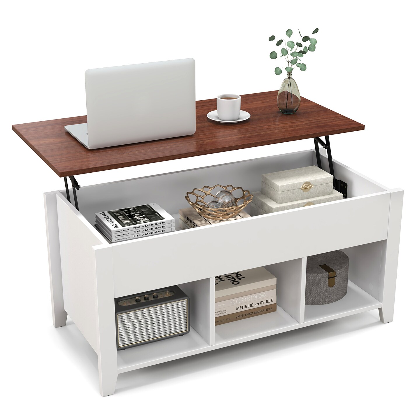 Lift Top Coffee Table with Hidden Storage Compartment