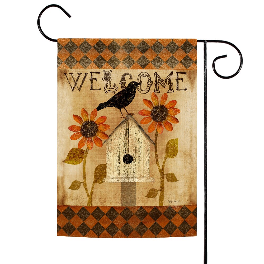 Harlequin Crow Decorative Fall Flag 